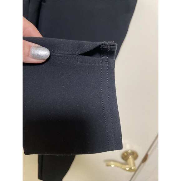 Spanx Black Ponte Knit Pants Ankle Split M EUC Leggings Shaping business - Picture 4 of 6